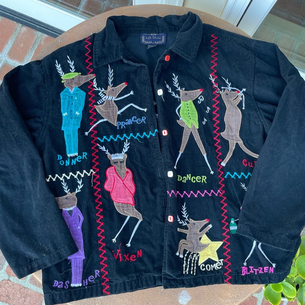 Vintage raindeer corduroy jacket 🦌